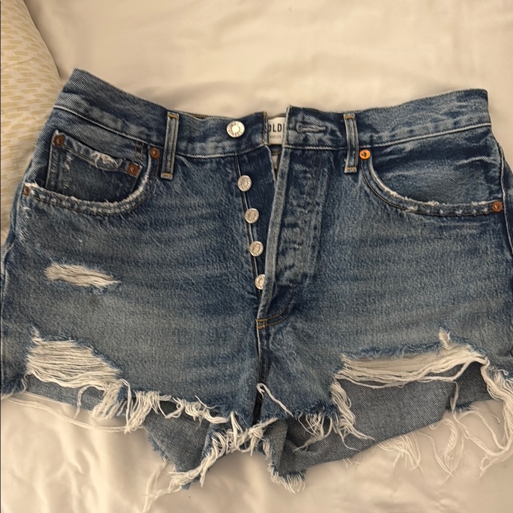 Women's Agolde Blue Denim Shorts